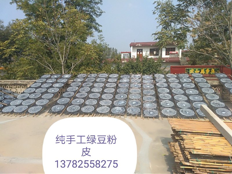 纯手工制作文传统化艺术，绿豆粉皮