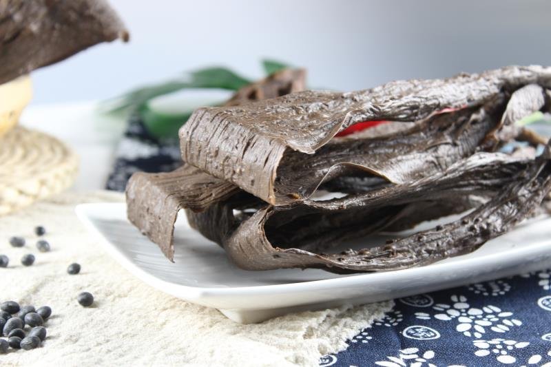 黑豆腐竹素食清流豆腐皮无添加腐竹批发客家手工腐竹厂家