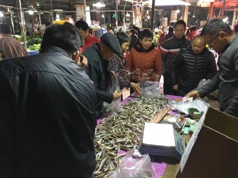 南海小飞鱼，日晒鱼干