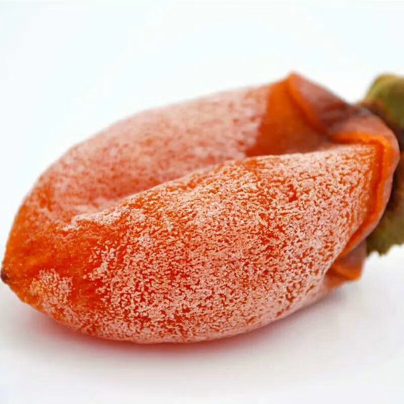 柿子饼，肉质软，柿霜厚，味极甜，口感好，纤维少，热量大，
