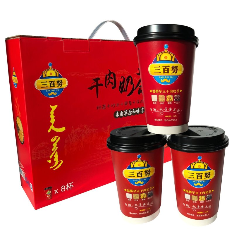 内蒙古风干牛肉干奶茶休闲干肉奶茶蒙式早餐
