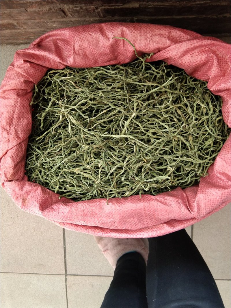 绿天色然晾晒烘烤豆角丝，架豆丝