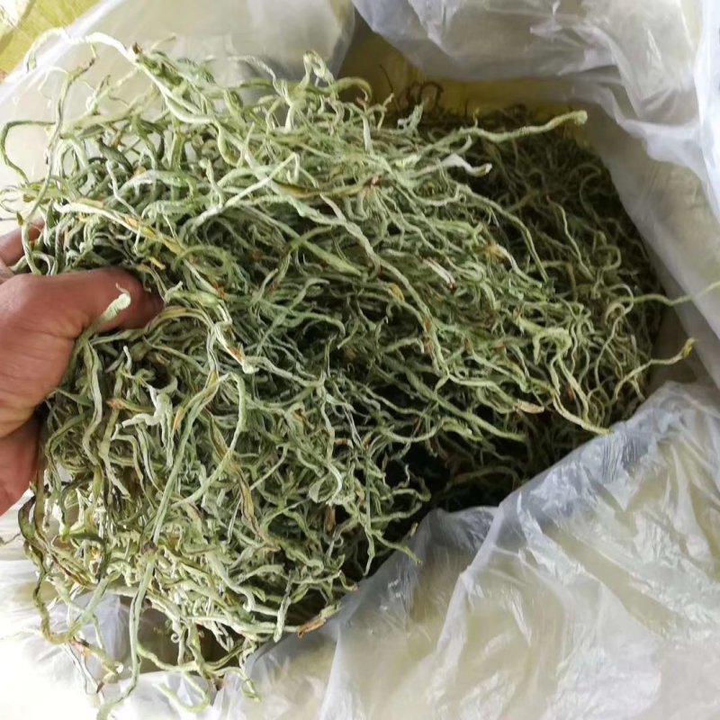 绿天色然晾晒烘烤豆角丝，架豆丝