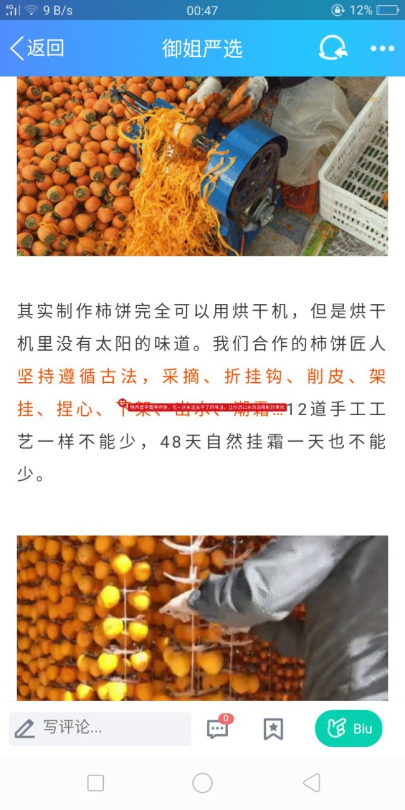 陕西富平霜降柿饼