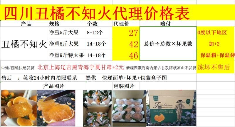 丑橘不知火丑柑丑八怪耙耙柑橘承接微商电商各种规格一件代发