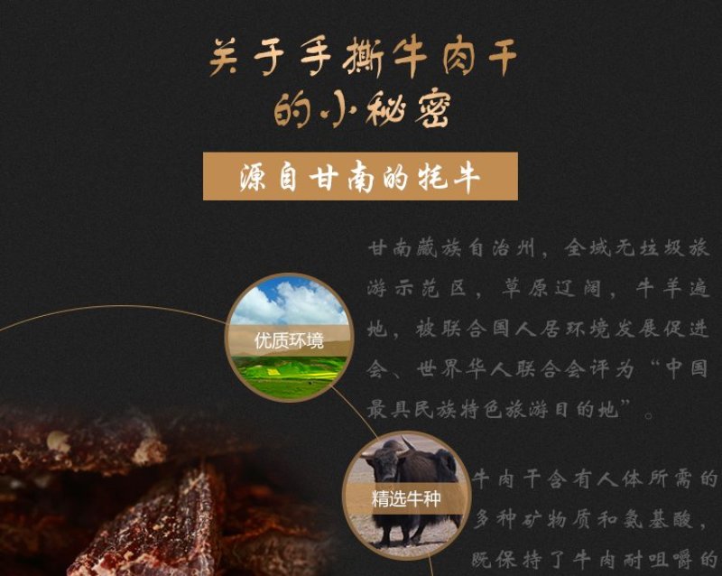 牛肉干高原藏区牦耗牛肉风干牛肉干
