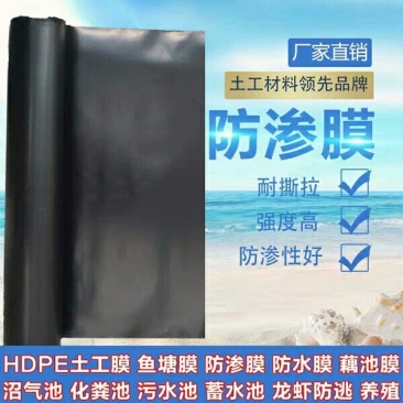 防水膜水产养殖鱼塘水池护坡虾池防参膜hdPe土工膜