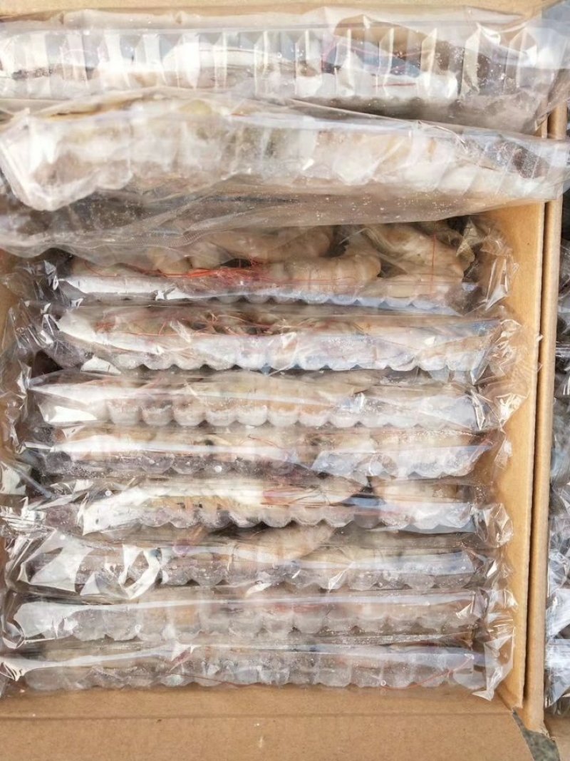 冻牌虾，对虾。20个头