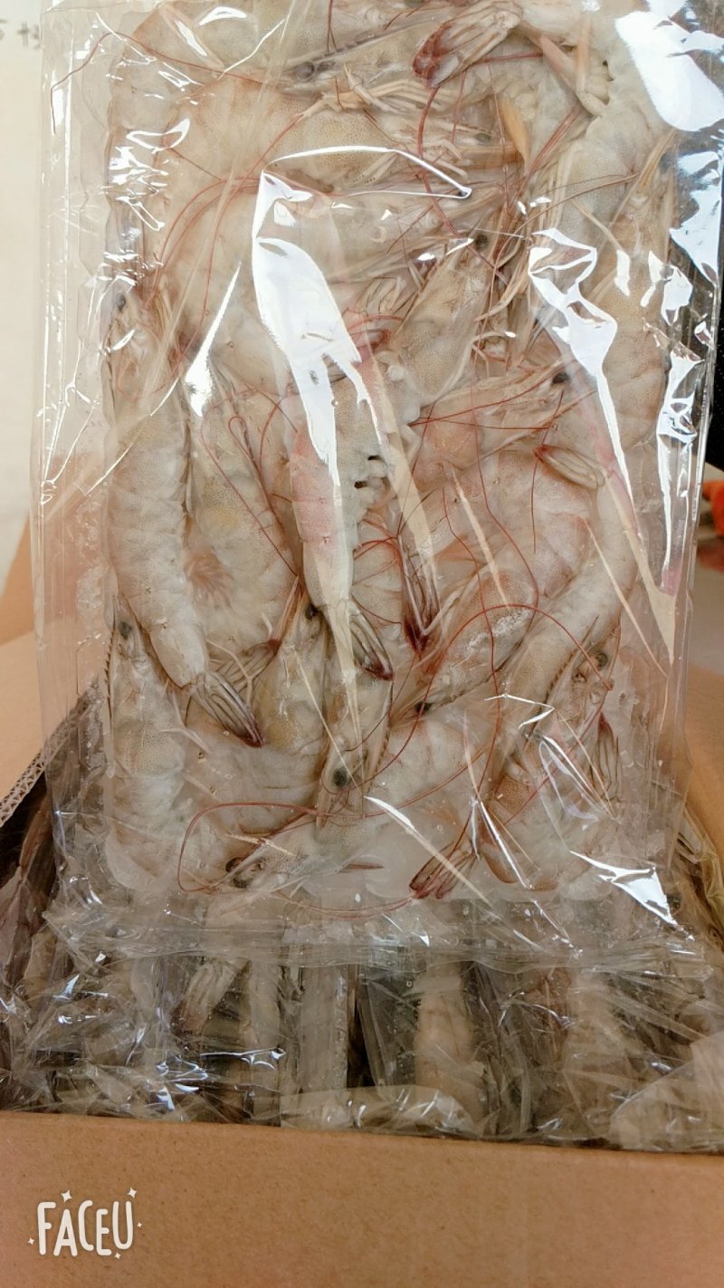 冻牌虾，对虾。20个头