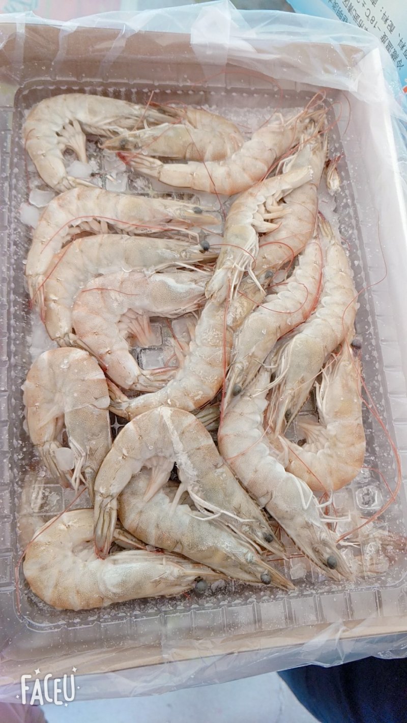 冻牌虾，对虾。20个头
