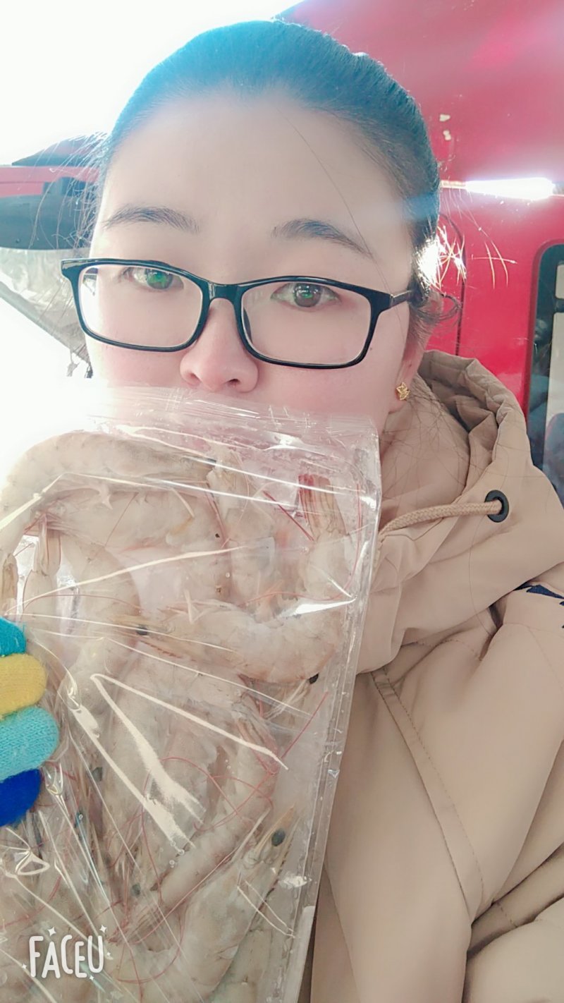 冻牌虾，对虾。20个头