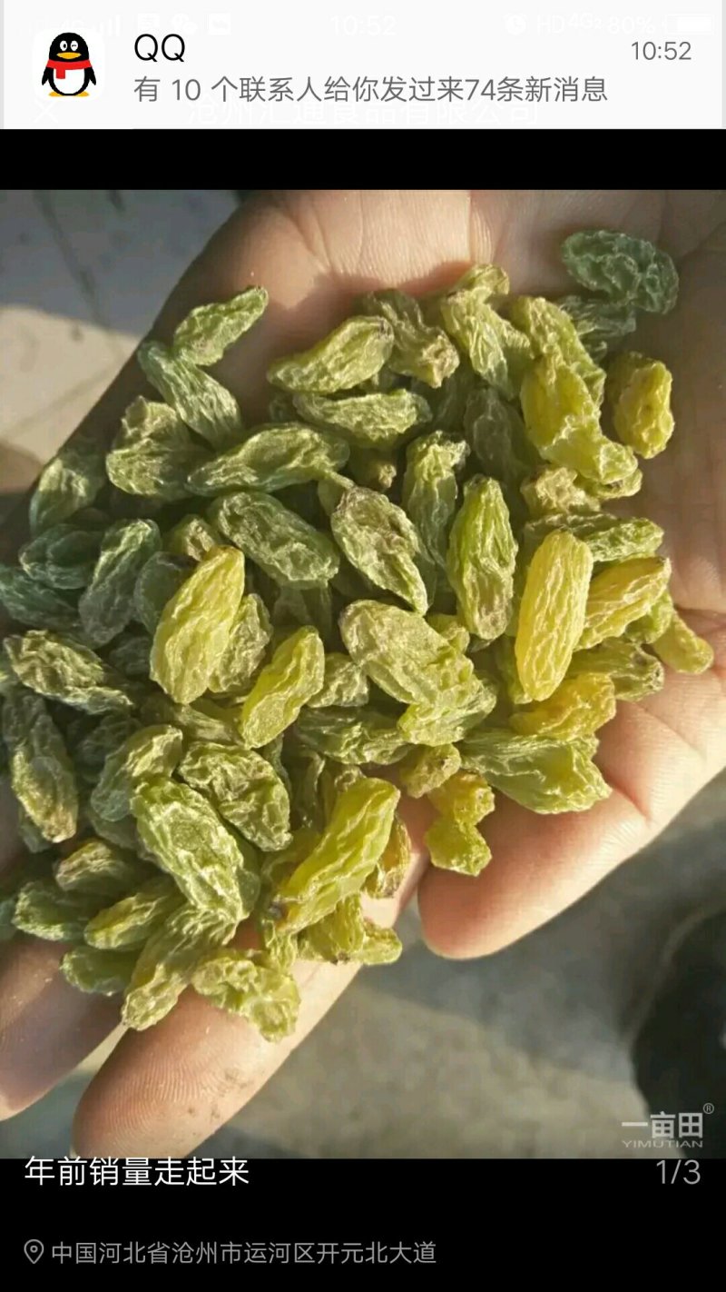 新疆绿葡萄干无核个大