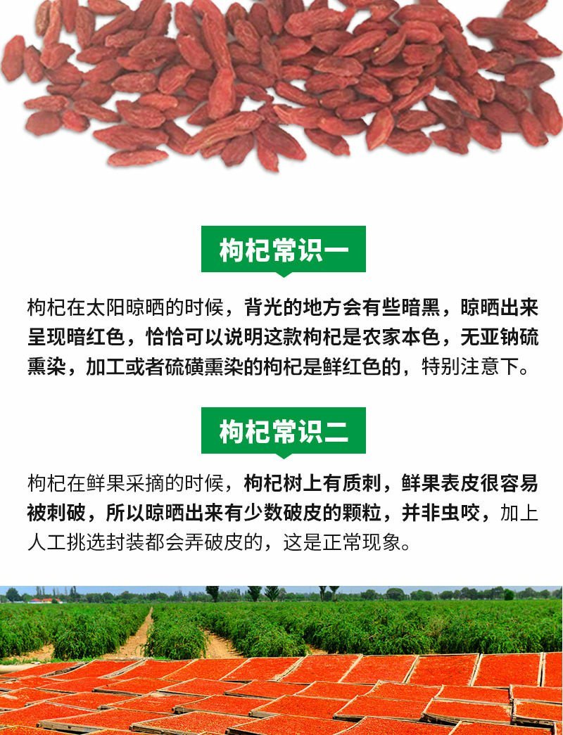 【亏本冲量】正宗宁夏中宁农家红枸杞新货免洗枸杞子500g