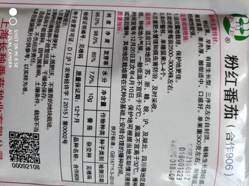 合作906粉果番茄种子