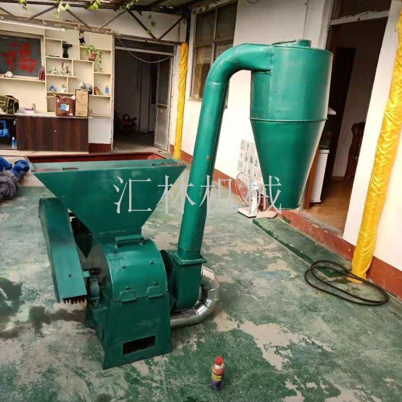 玉米秸秆自动进料粉碎机设备饲料打糠机厂家