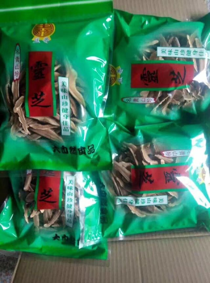 超值特产自家种植加工赤灵芝切片125克/袋