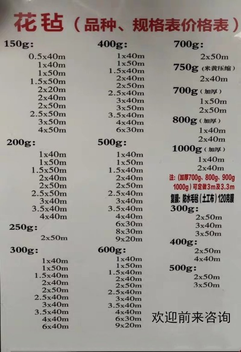 保溫被，土工布，毛毡公路养护家具包装大棚保温棉被