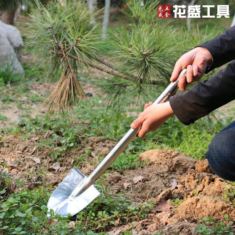 钢铲钢锄钢镐不锈钢园艺铲多功能园林铲户外农用尖头小铁