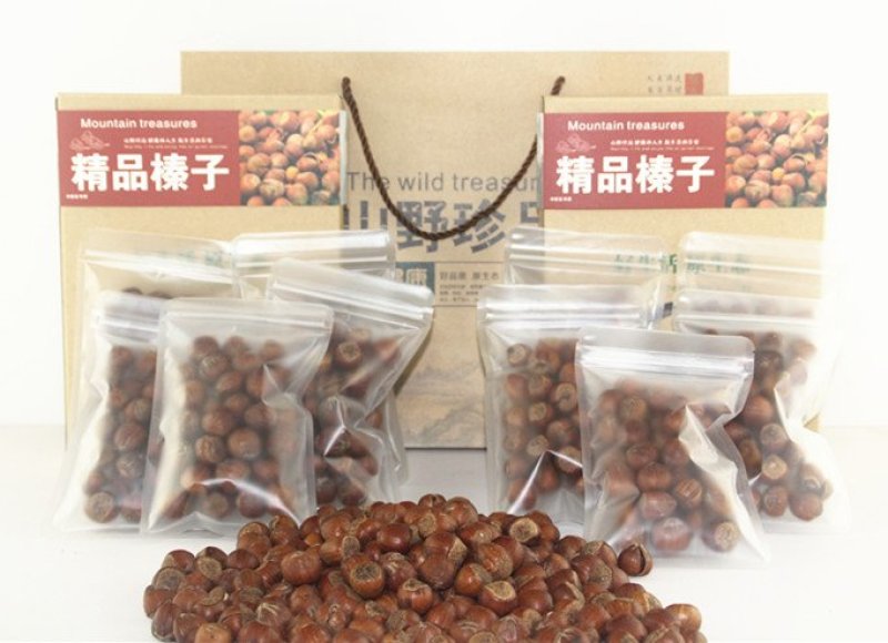 东北野生大榛子皮薄开口，散装，礼盒装