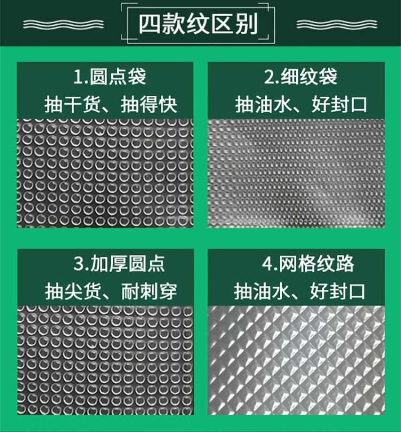 真空包装袋纹路真空袋食品包装袋家用抽真空袋熟食保鲜袋腊肉