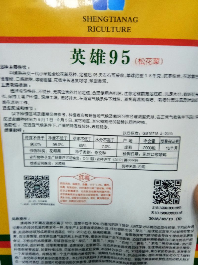 松花菜种子