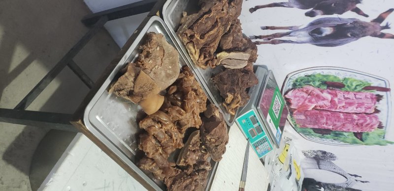 鲜牛肉，卤驴肉，卤牛肚，牛头肉