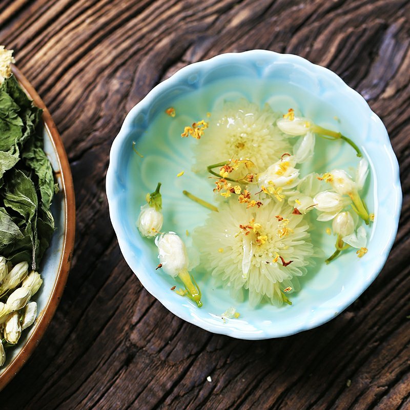 组合花茶清新口气茶茉莉花桂花菊花薄荷叶去口气去异味