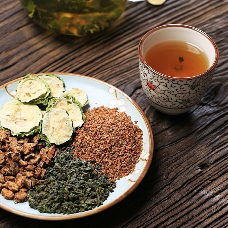 牛蒡苦瓜茶桑叶苦荞组合花茶老年人常备茶养生茶