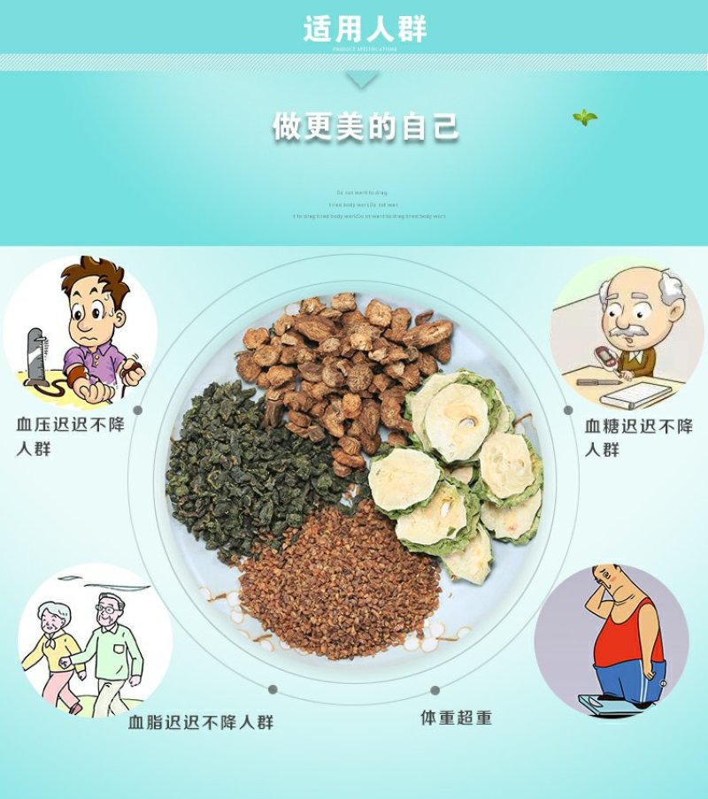 牛蒡苦瓜茶桑叶苦荞组合花茶老年人常备茶养生茶