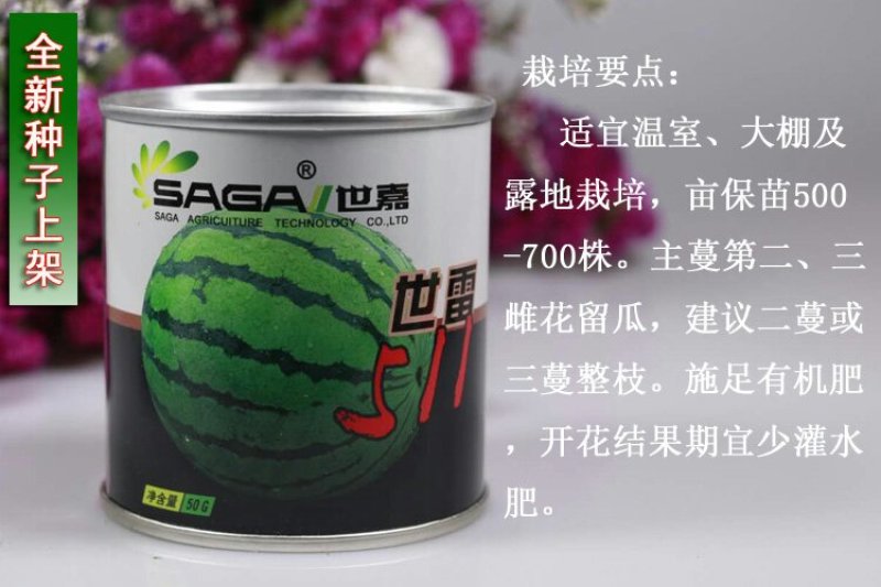 正品世雷511高产抗病西瓜种子原装50克种一亩