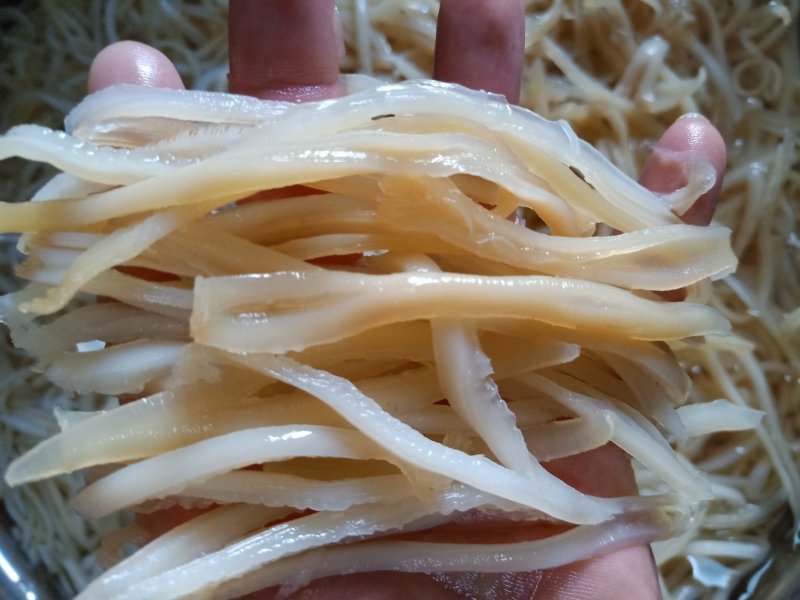 海蚌丝。象拔蚌丝，海笋贝干
