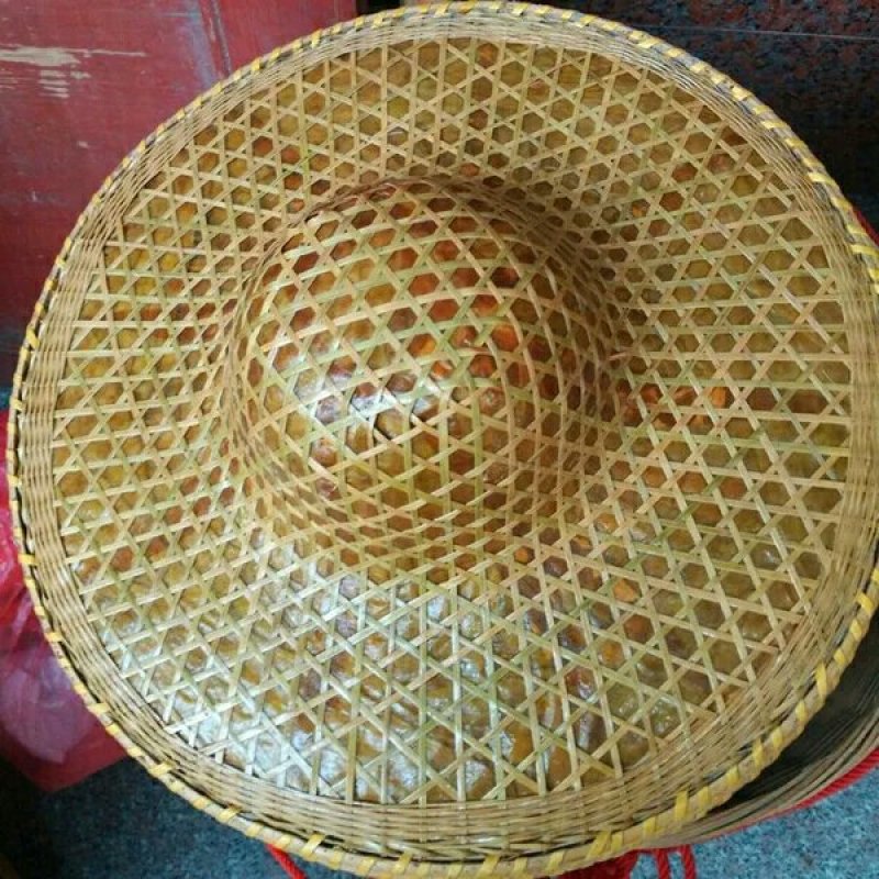 竹编帽子广东特色竹帽遮阳帽菜馆灯罩红军帽钓鱼帽
