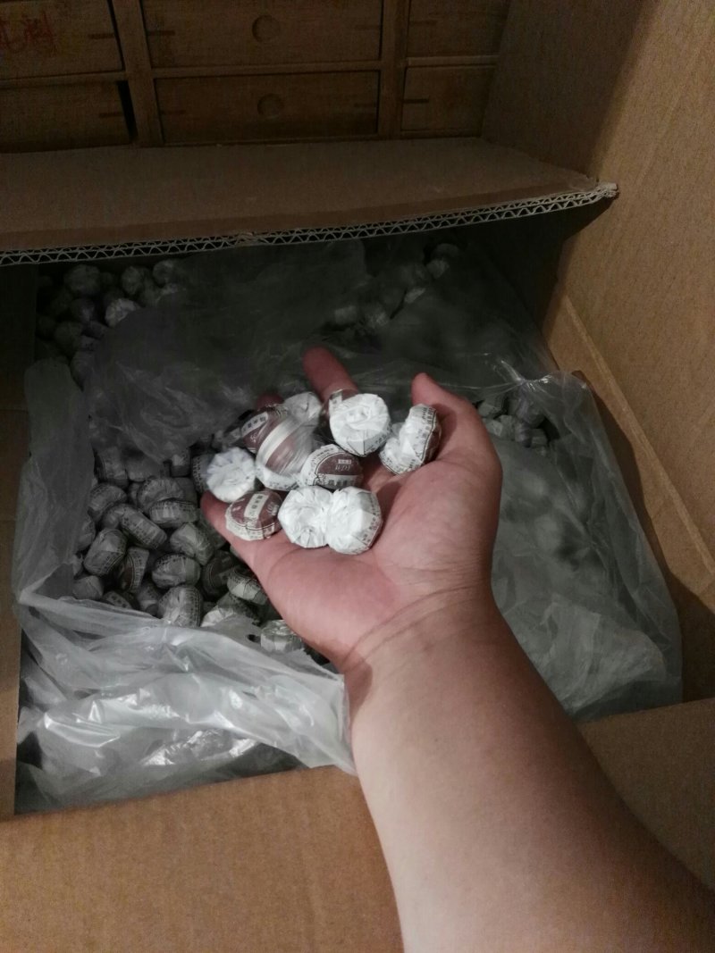 糯米香坨茶熟茶普洱茶一口料勐海味