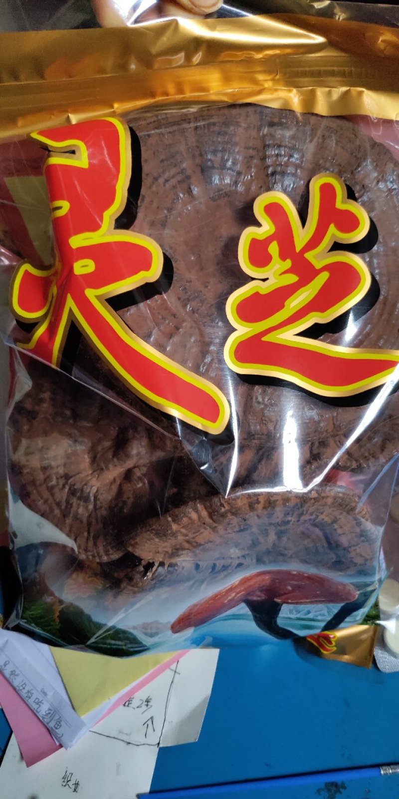 灵芝紫灵芝野生正品深山不苦林芝整朵野灵芝半野生紫灵芝养生