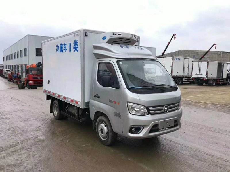 福田祥菱M1后双轮3.1米肉钩冷藏车