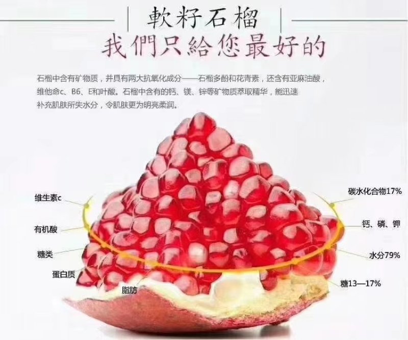突尼斯软籽石榴树苗免费提供种植技术，石榴又大又甜又好