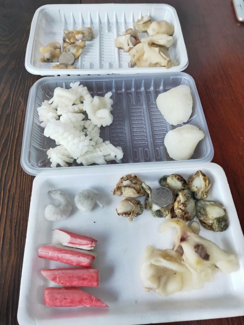 海鲜组合，去胀杂鱼