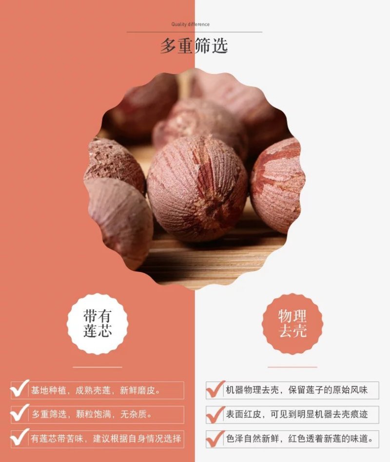 湖南湘莲大颗粒红莲实心湘莲颜色鲜品质好粒粒饱满