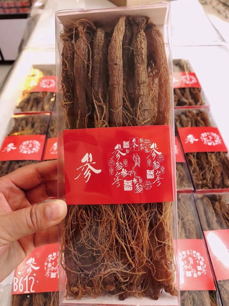 红参东北长白山无糖红参吉林干人参500克包邮可切片