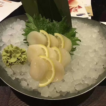帆立贝扇贝大贝柱新鲜刺身冰镇料理店优质食材