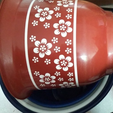 花盆，仿瓷塑料梅花盆，
