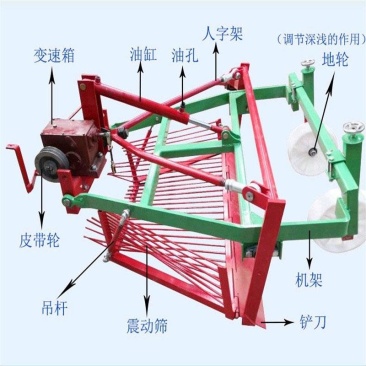 山东大蒜播种机厂家直发单缸车配套挖蒜机抖土干净不损伤蒜