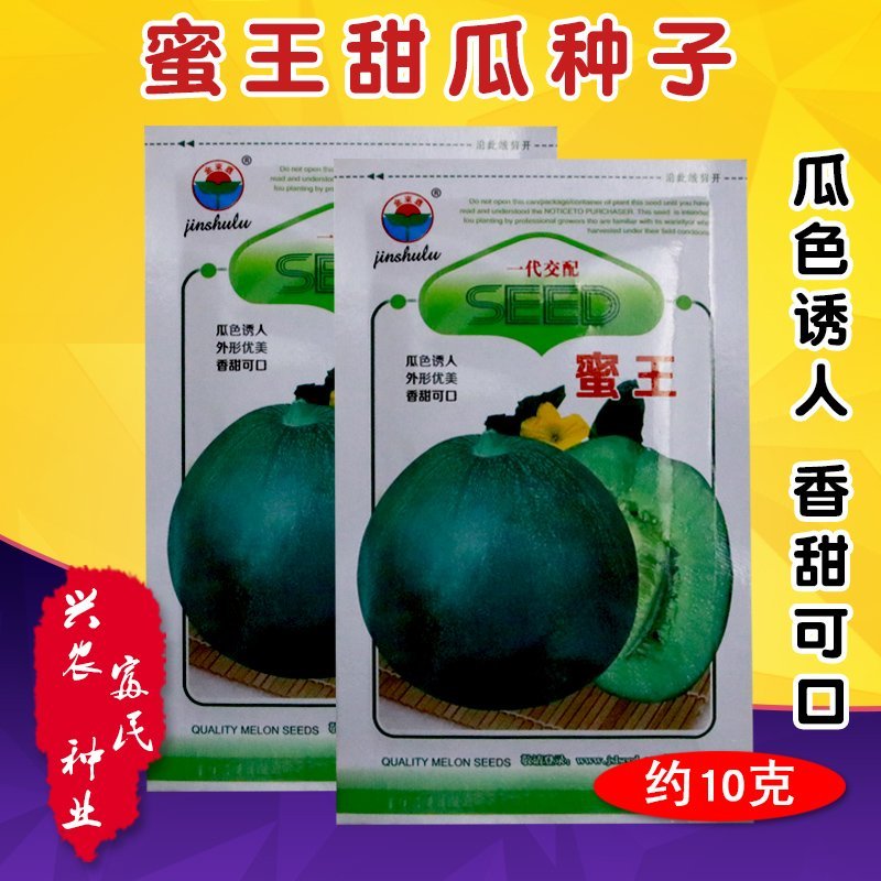 大田菜园高产高甜嫩脆绿皮绿肉蜜王甜瓜种子