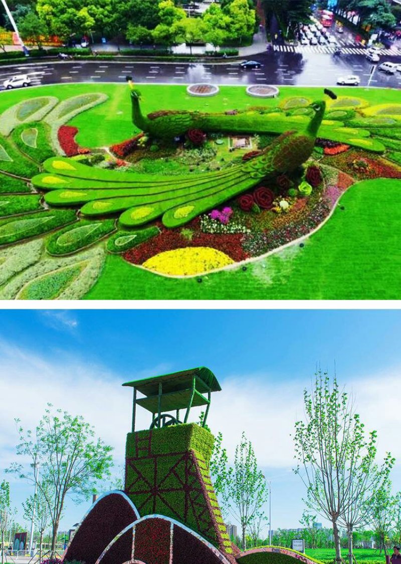 定制绿雕五色草植物绿雕动物绿雕工艺品五色草雕塑绿雕大型