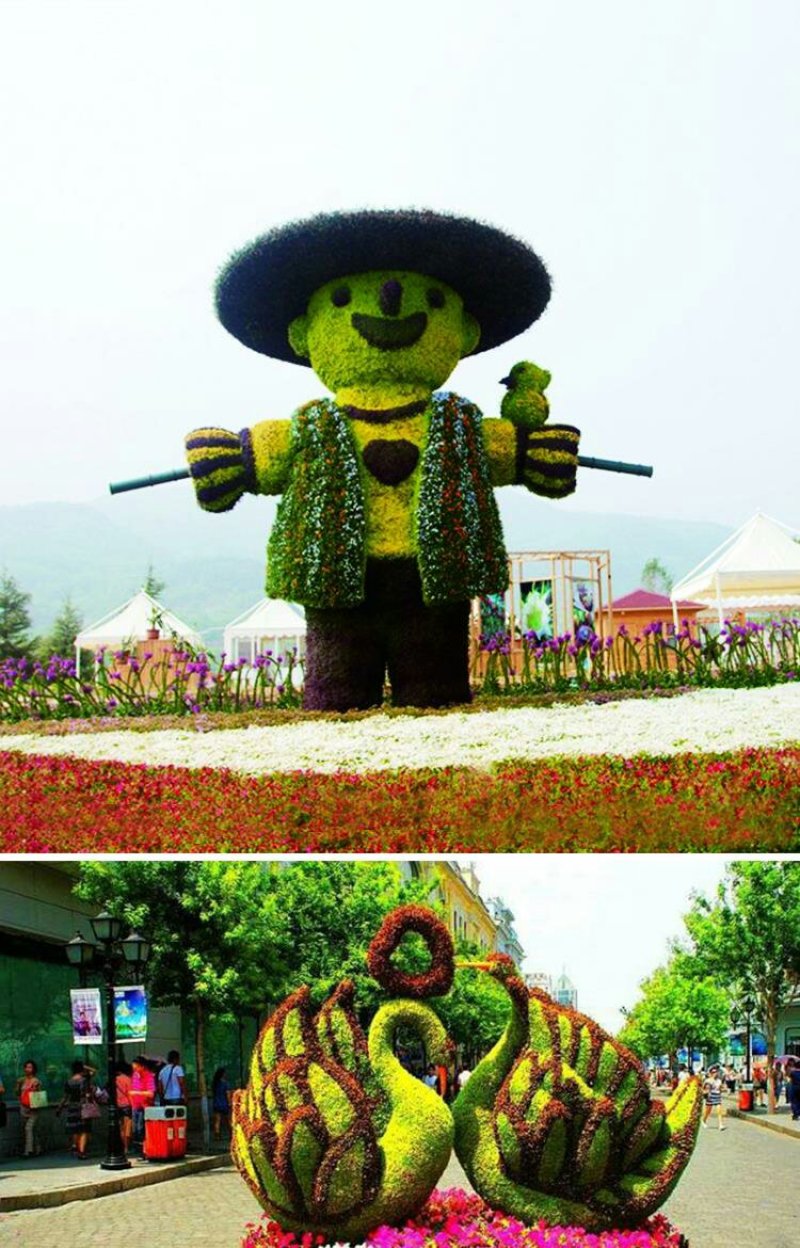 定制绿雕五色草植物绿雕动物绿雕工艺品五色草雕塑绿雕大型