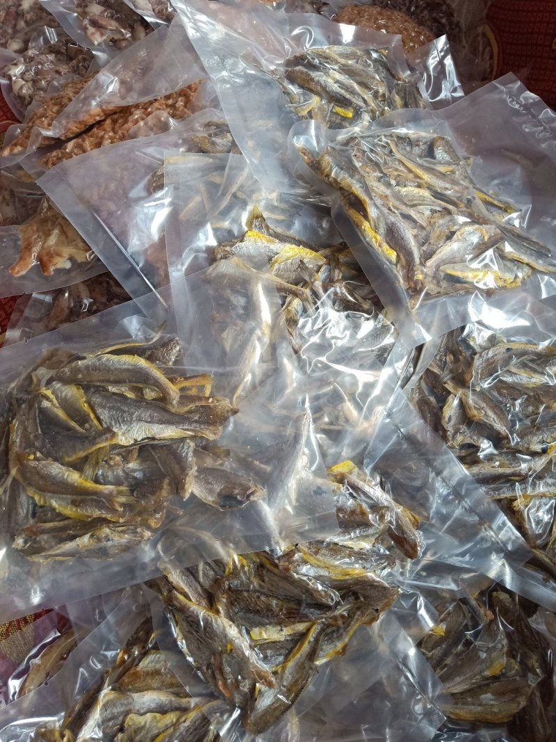 烘干无盐海米，鱿鱼丝，小黄花鱼，