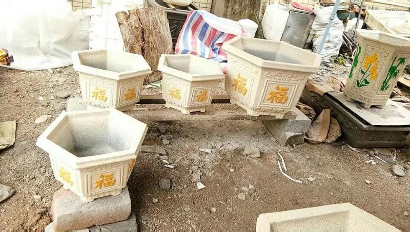 厂家直销水泥花盆模具混凝土盆景塑料磨具塑料模型棱形