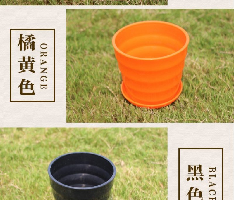 花盆pp树脂螺纹花盆多肉绿植带托盘花盆厂家直销
