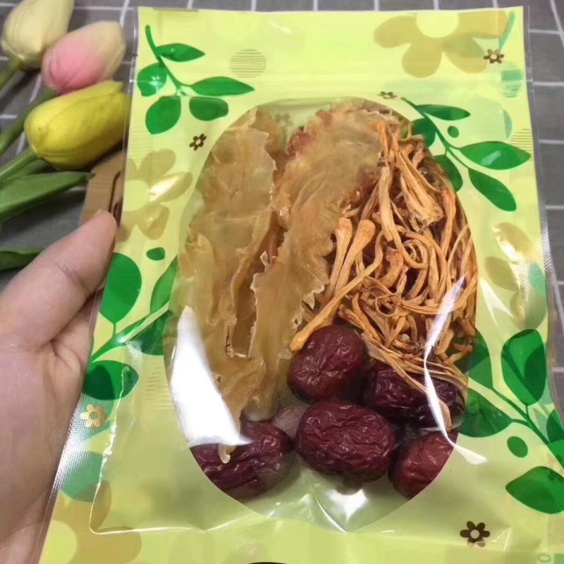 花胶虫草花炖乌鸡汤煲汤材料配料月子套餐孕妇滋补含鱼胶原蛋