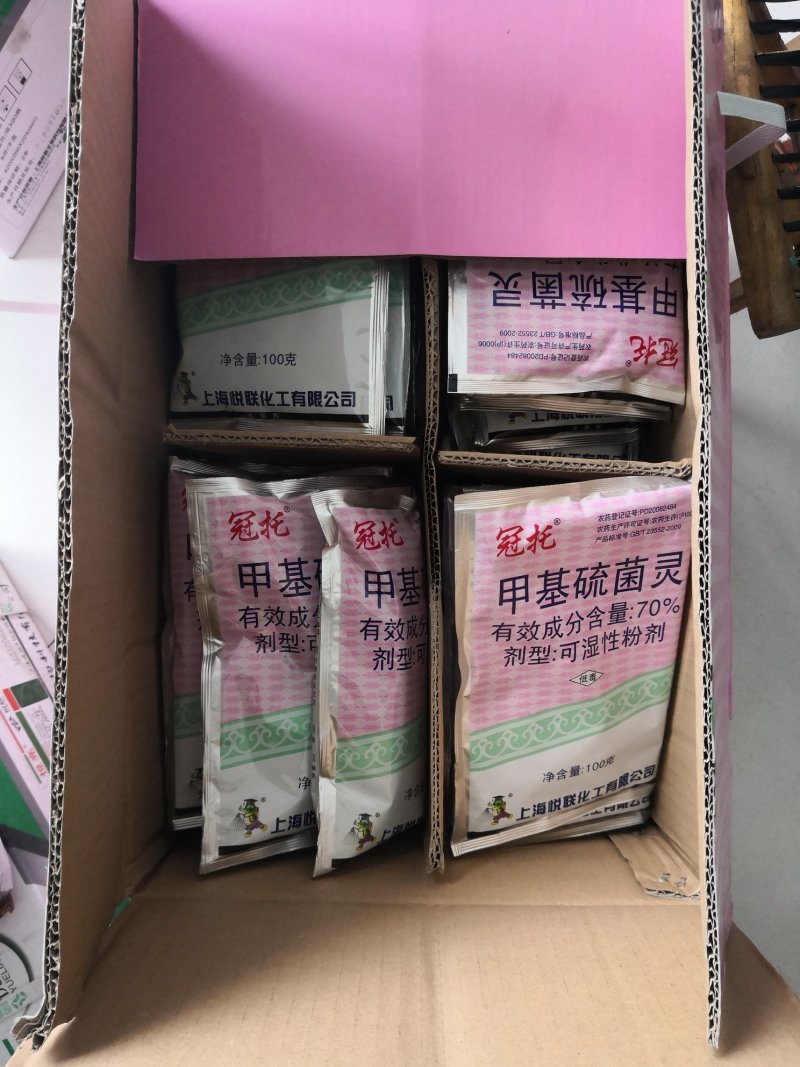 冠托70%甲基硫菌灵纯托津白粉病煤烟病杀菌剂100g包邮